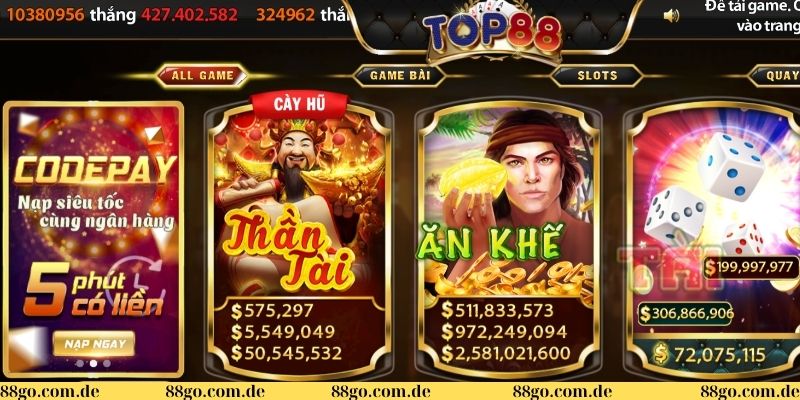 Điểm nổi bật của cổng game Top88